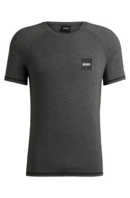Camiseta interior en punto elástico con logo estampado