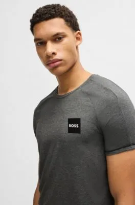 Camiseta interior en punto elástico con logo estampado