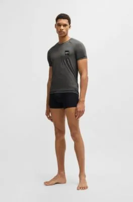 Camiseta interior en punto elástico con logo estampado