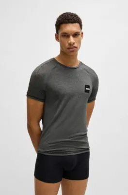 Camiseta interior en punto elástico con logo estampado