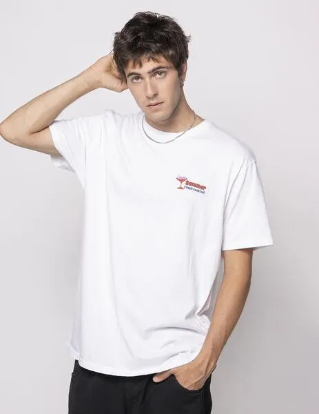 CAMISETA KAOTIKO WASHED TROPICAL BAR  WHITE