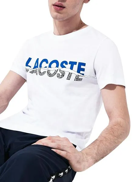 camiseta lacoste fissure blanco para hombre