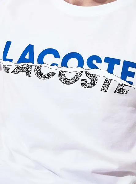 camiseta lacoste fissure blanco para hombre