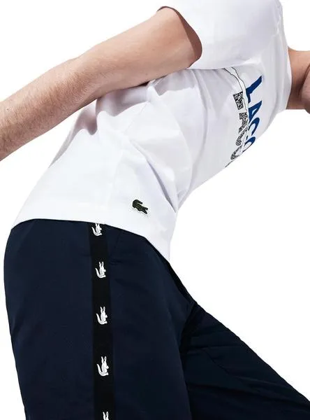 camiseta lacoste fissure blanco para hombre