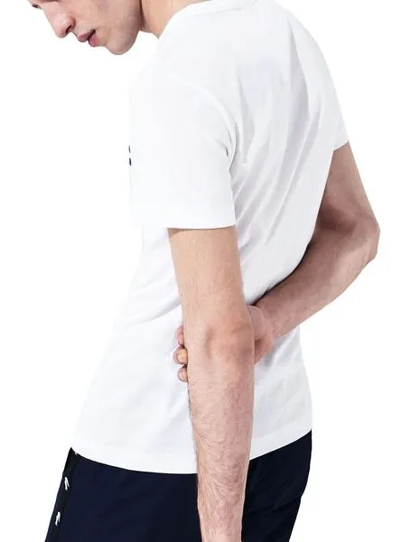 camiseta lacoste fissure blanco para hombre