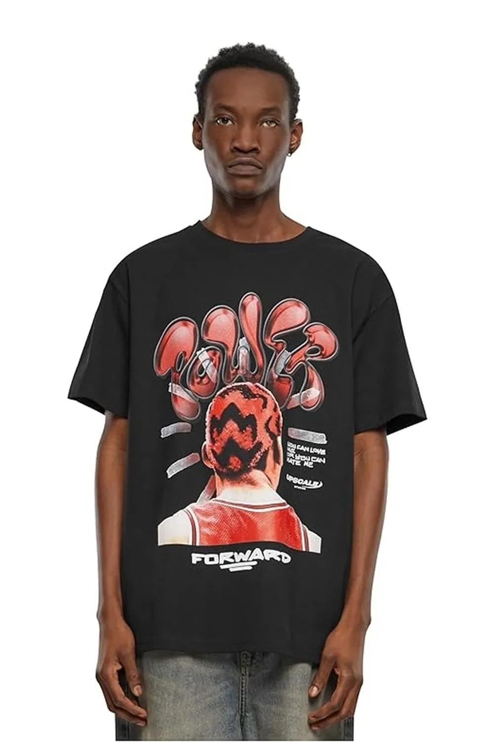 Camiseta mister tee negra power forward 2.0 oversized tee