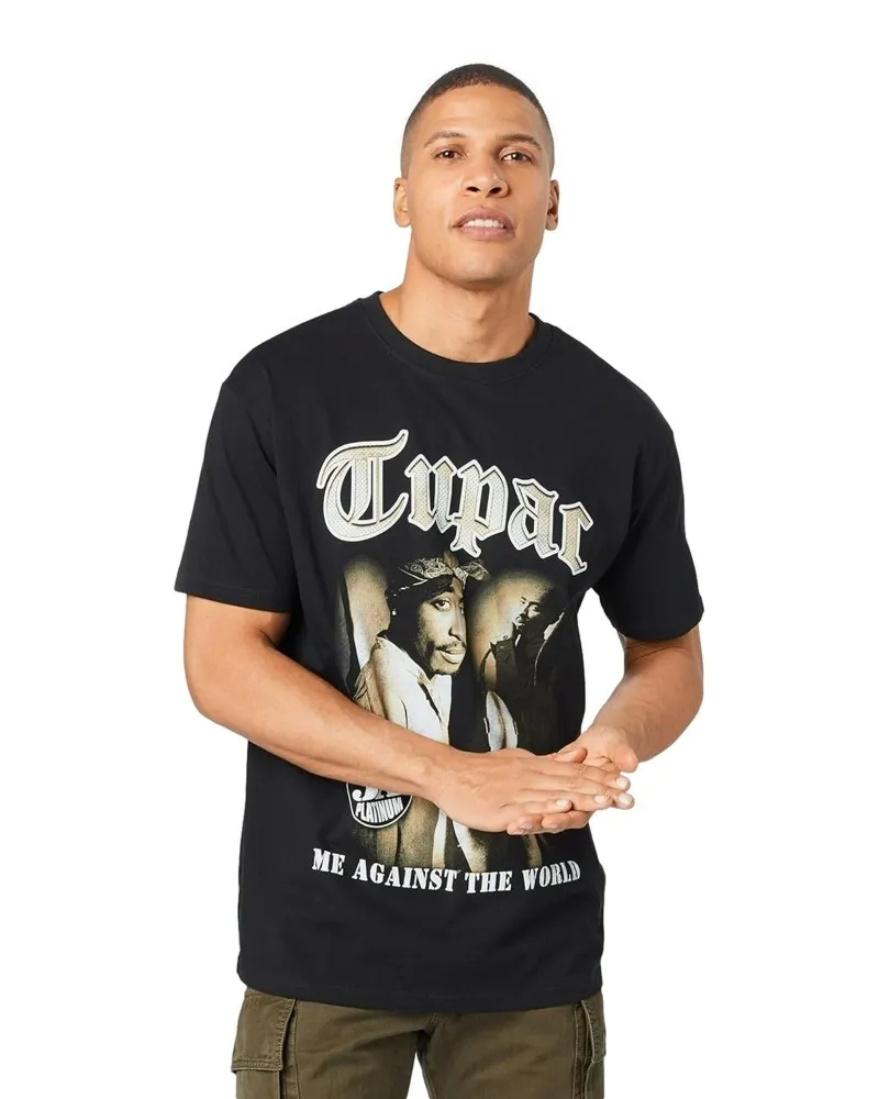 Camiseta mister tee negra tupac matw sepia oversized tee