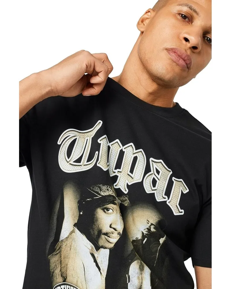 Camiseta mister tee negra tupac matw sepia oversized tee