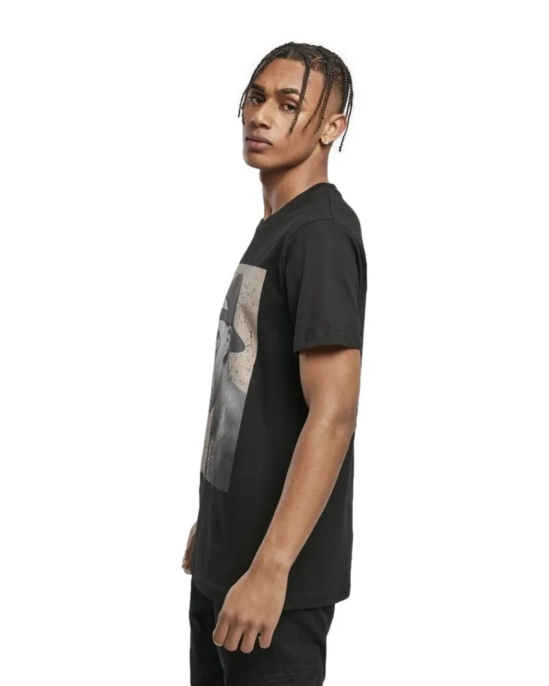Camiseta mister tee negra tupack cracked background tee