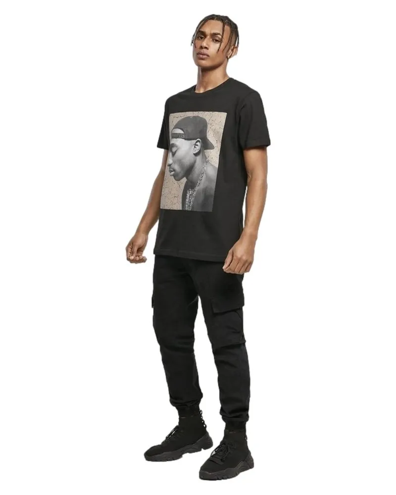 Camiseta mister tee negra tupack cracked background tee