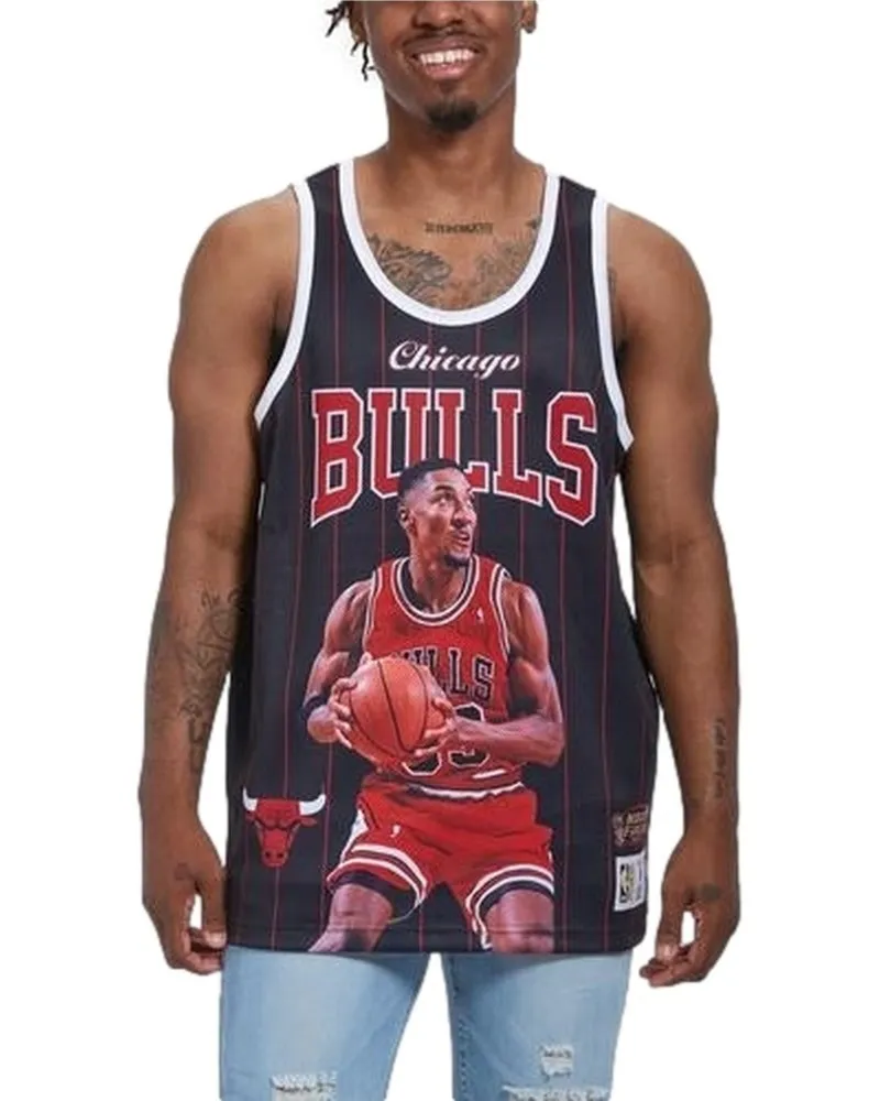Camiseta mitchell & ness negra bhb tank scottie pippen