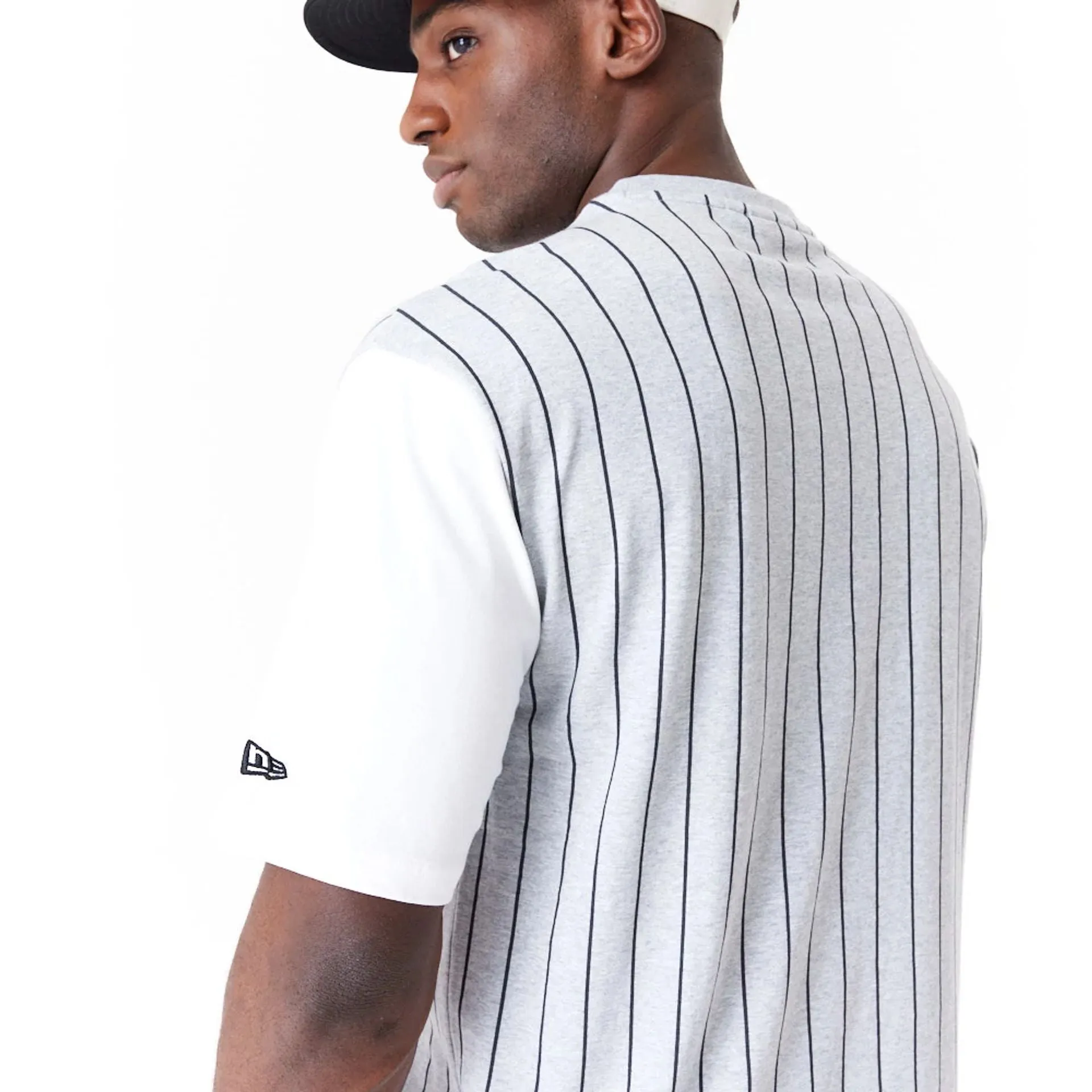 Camiseta Oversized Brooklyn Nets NBA Half Pinstripe