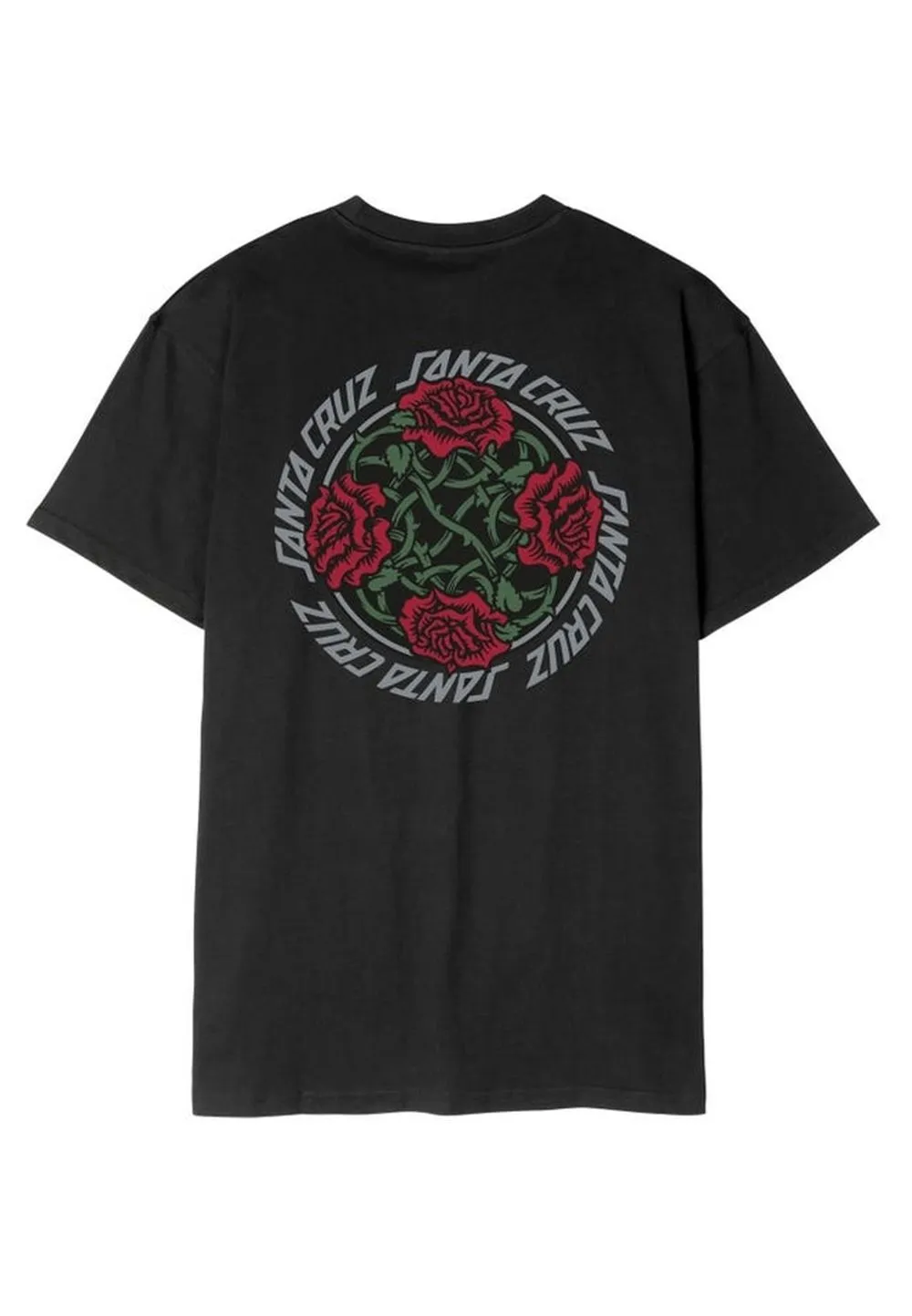 Camiseta santa cruz negra dressen roses solo tee