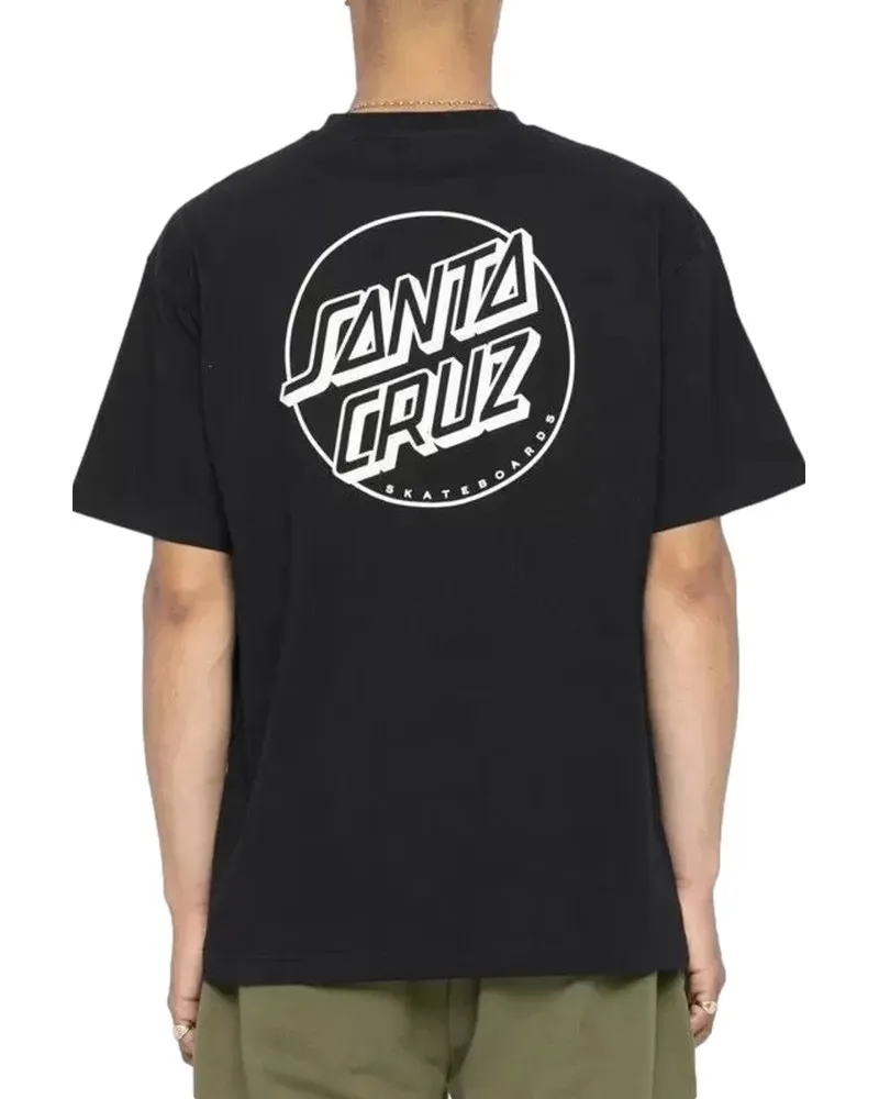 Camiseta santa cruz negra opus dot stripe tee