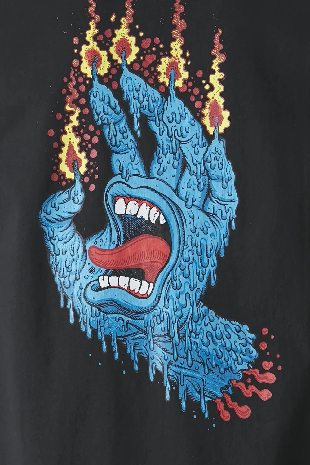 Camiseta santa cruz negra pace ritual hand tee