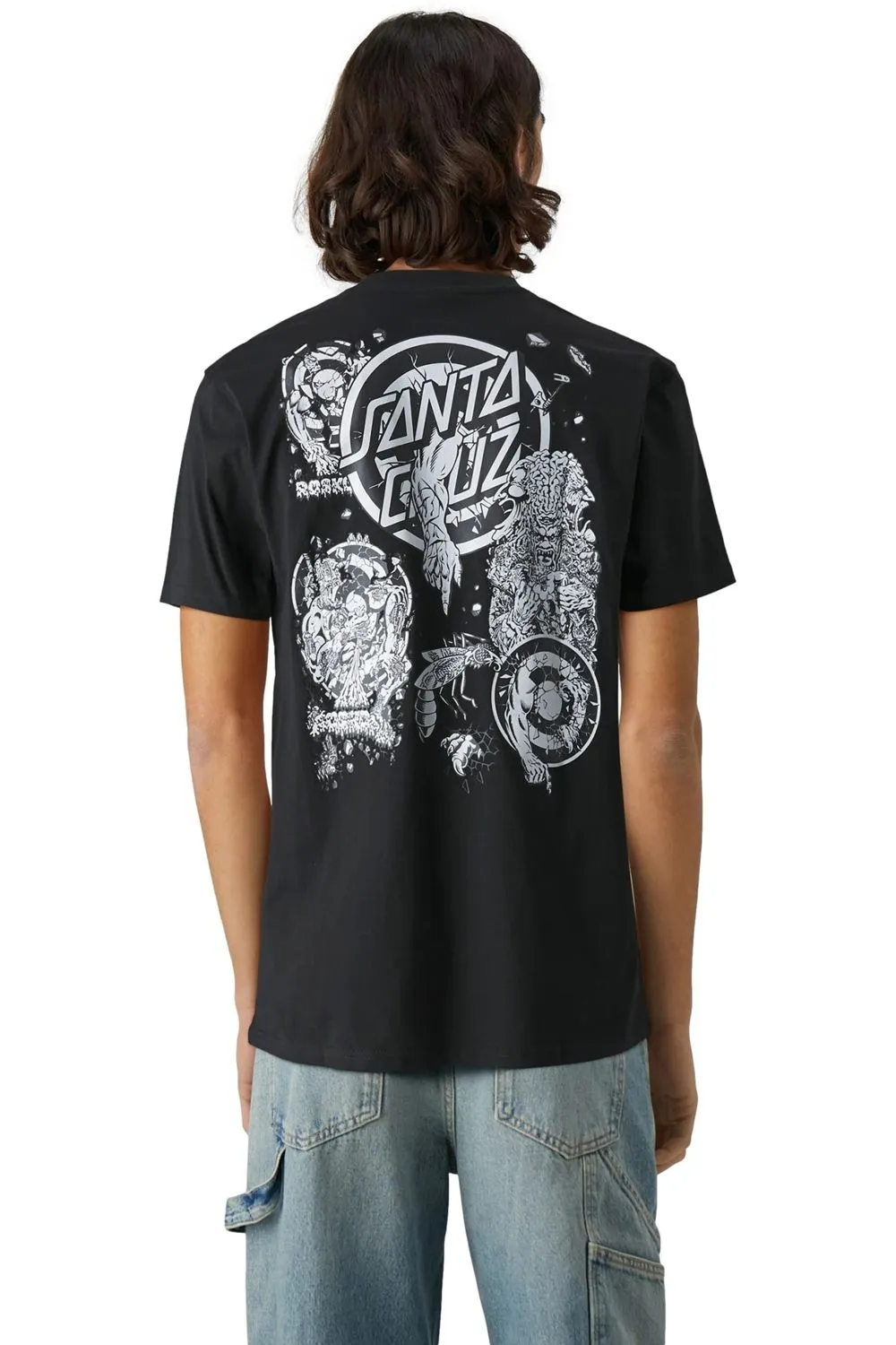 Camiseta santa cruz negra roskopp evo 2 tee