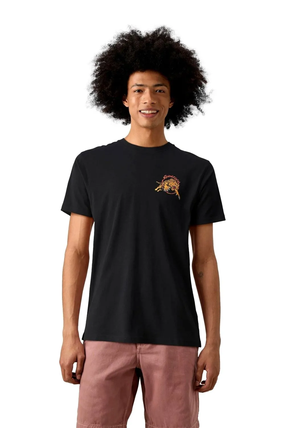 Camiseta santa cruz negra wooten bionic tee