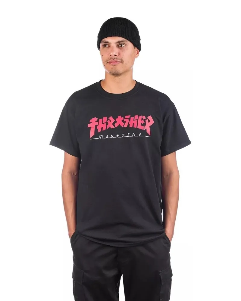 Camiseta thrasher negra godzilla tee