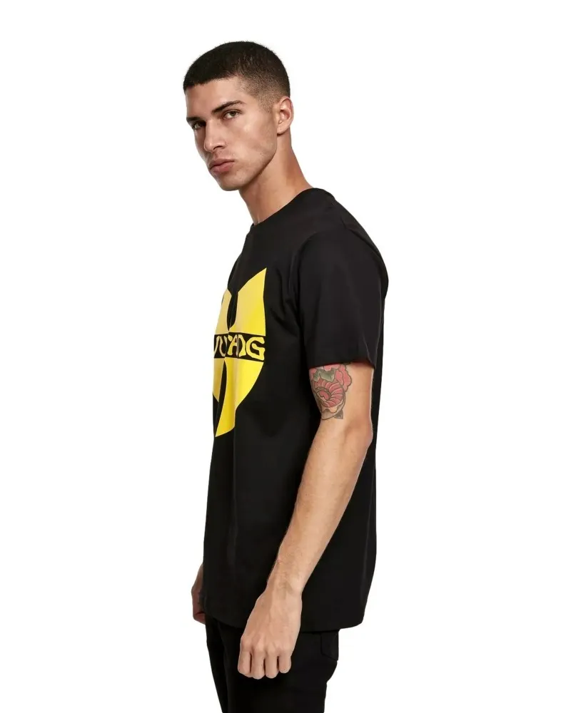 Camiseta wu wear negra logo pecho manga corta