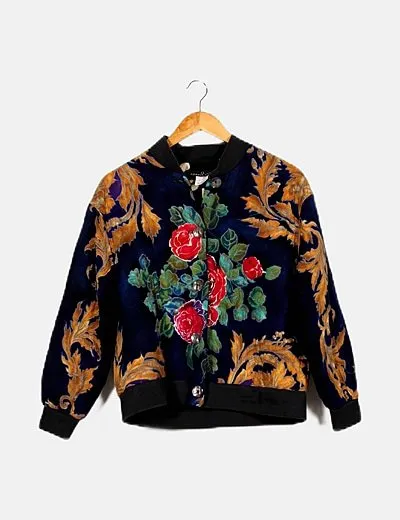 Carole little Chaqueta azul estampado floral