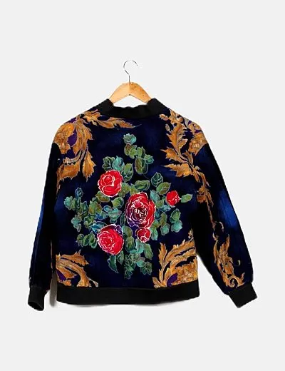 Carole little Chaqueta azul estampado floral