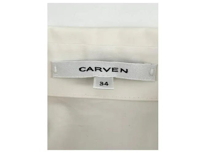 CARVEN Tops T.FR 34 Algodón Blanco 