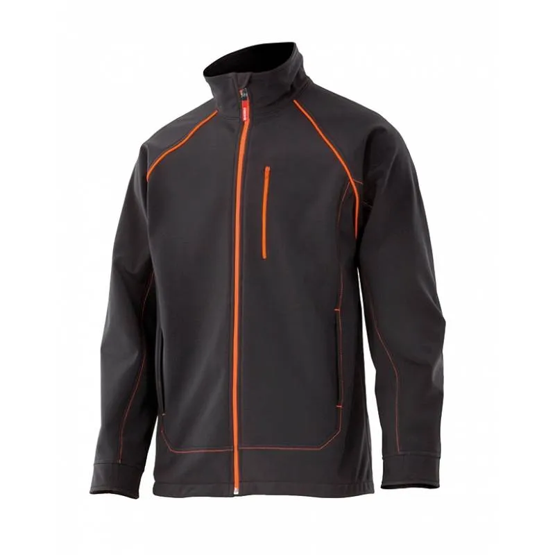Cazadora SoftShell con cremallera central bicolor