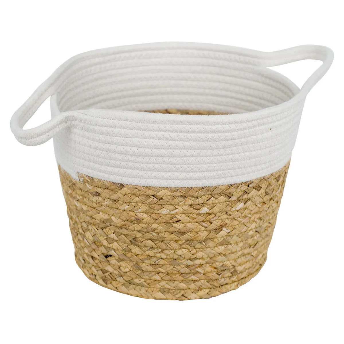 Cesta rattan con asas