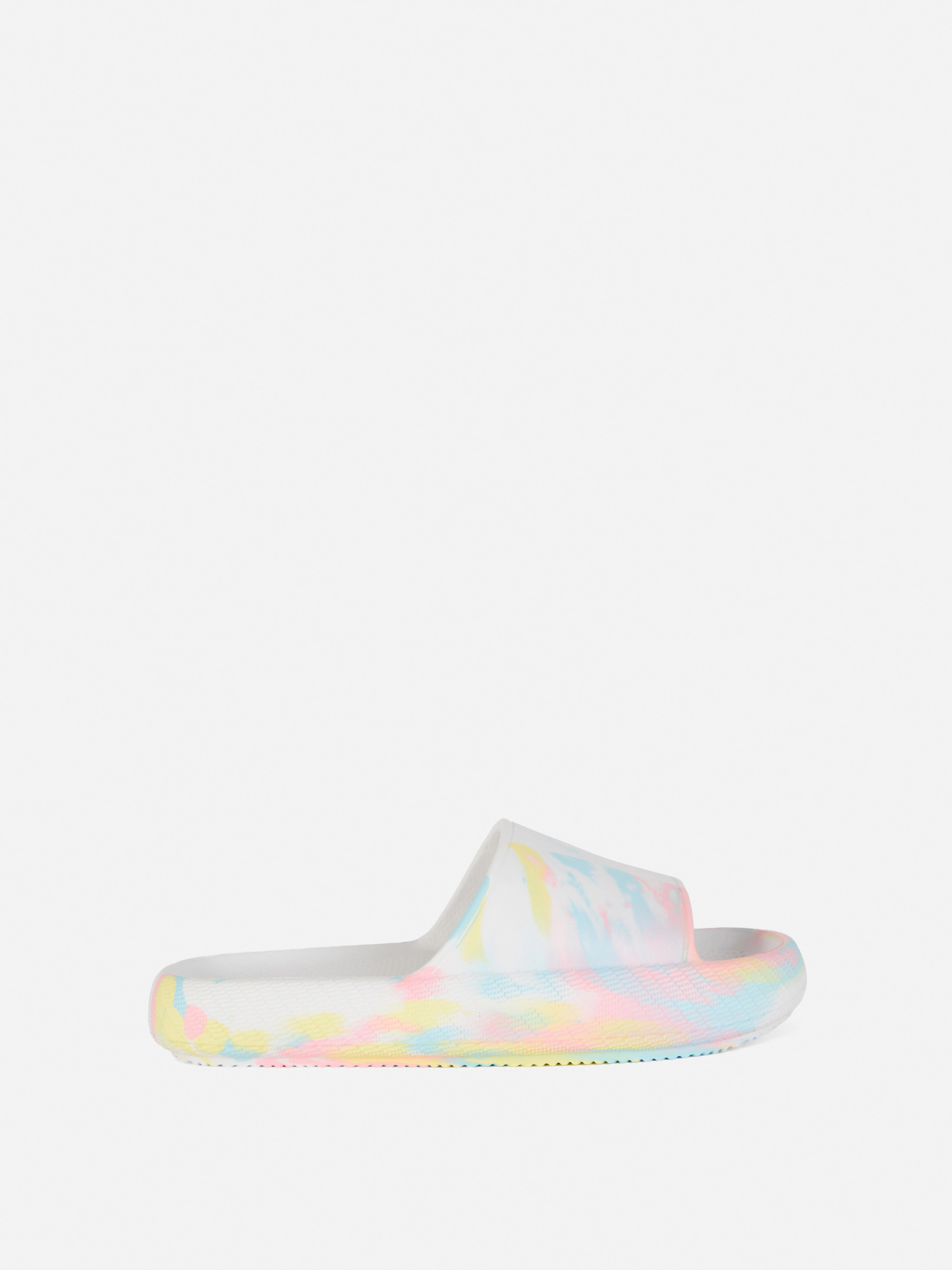 Chanclas con estampado de manchas de pintura