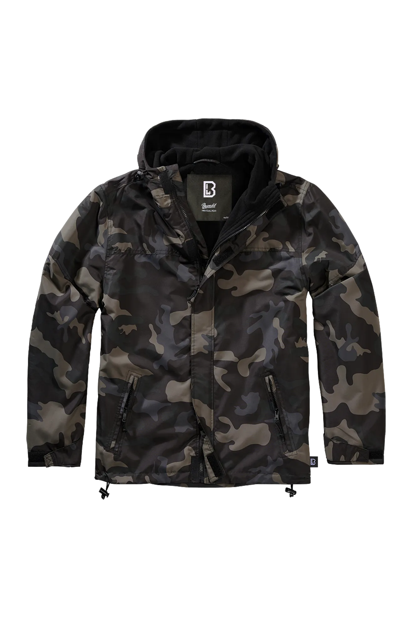 Chaqueta Brandit Windbreaker Frontzip Camuflaje Oscuro