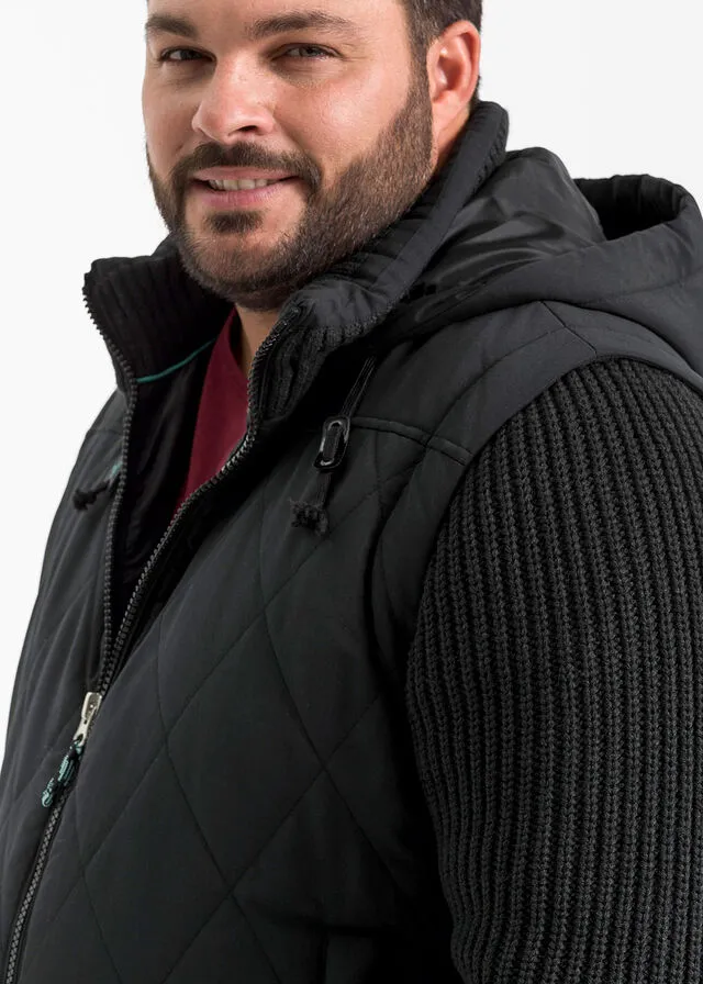 Chaqueta con mangas de punto Negro