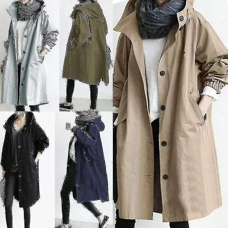 CHAQUETA CORTAVIENTOS PARA MUJER AL AIRE LIBRE  CON CAPUCHA, IMPERMEABLE A PRUEBA DE VIENTO