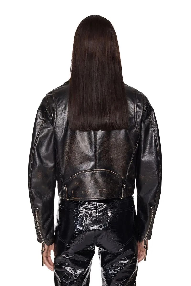 Chaqueta Cuero Para Mujer Ledmeacl 52837