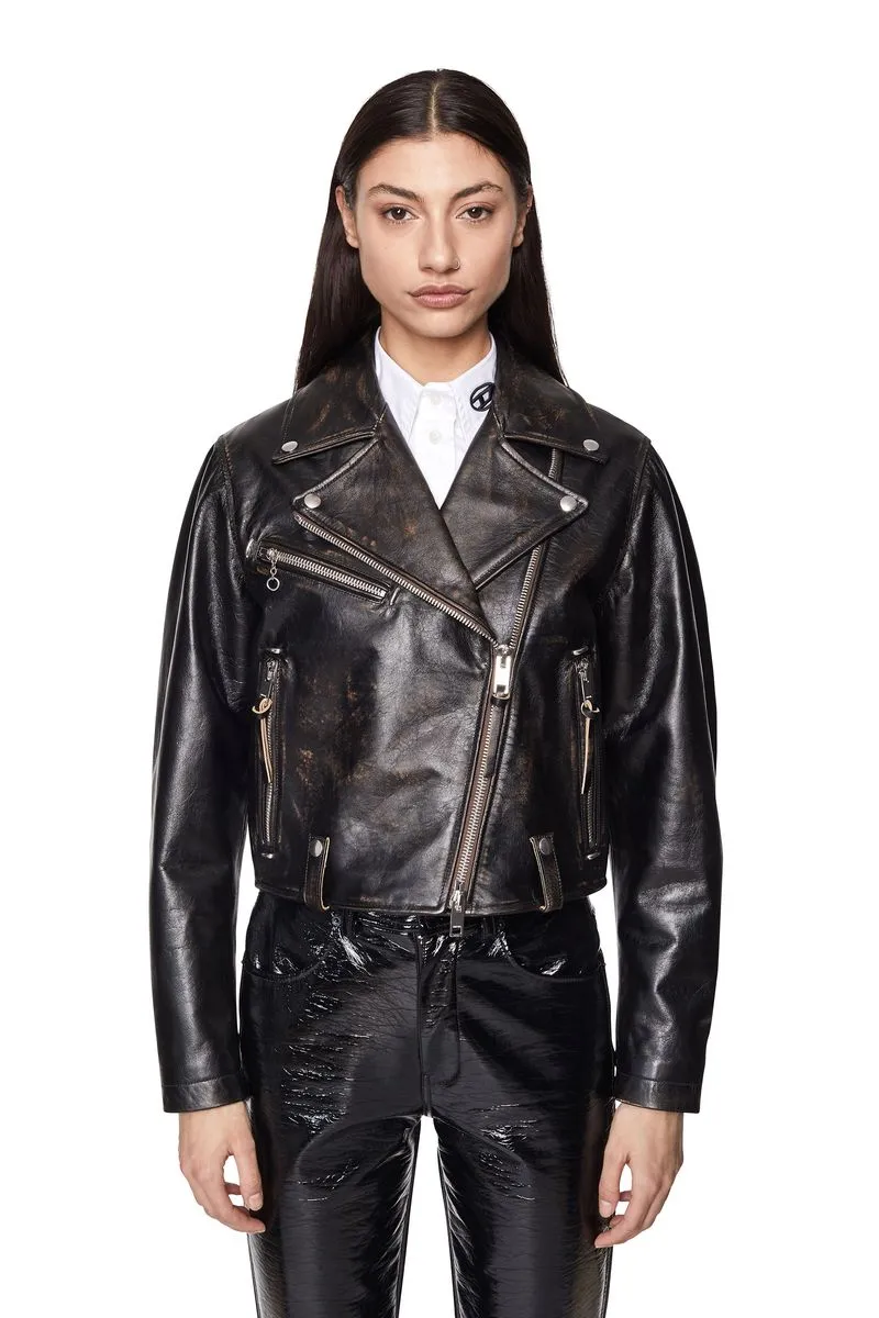 Chaqueta Cuero Para Mujer Ledmeacl 52837