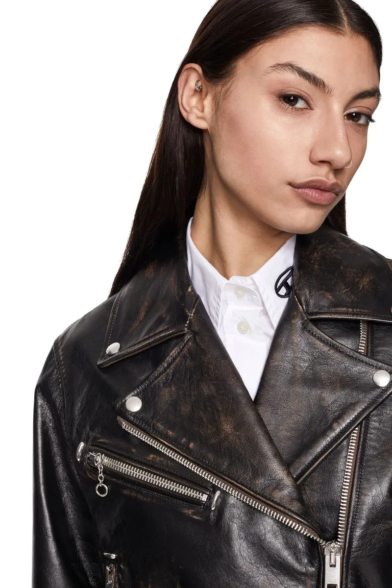 Chaqueta Cuero Para Mujer Ledmeacl 52837
