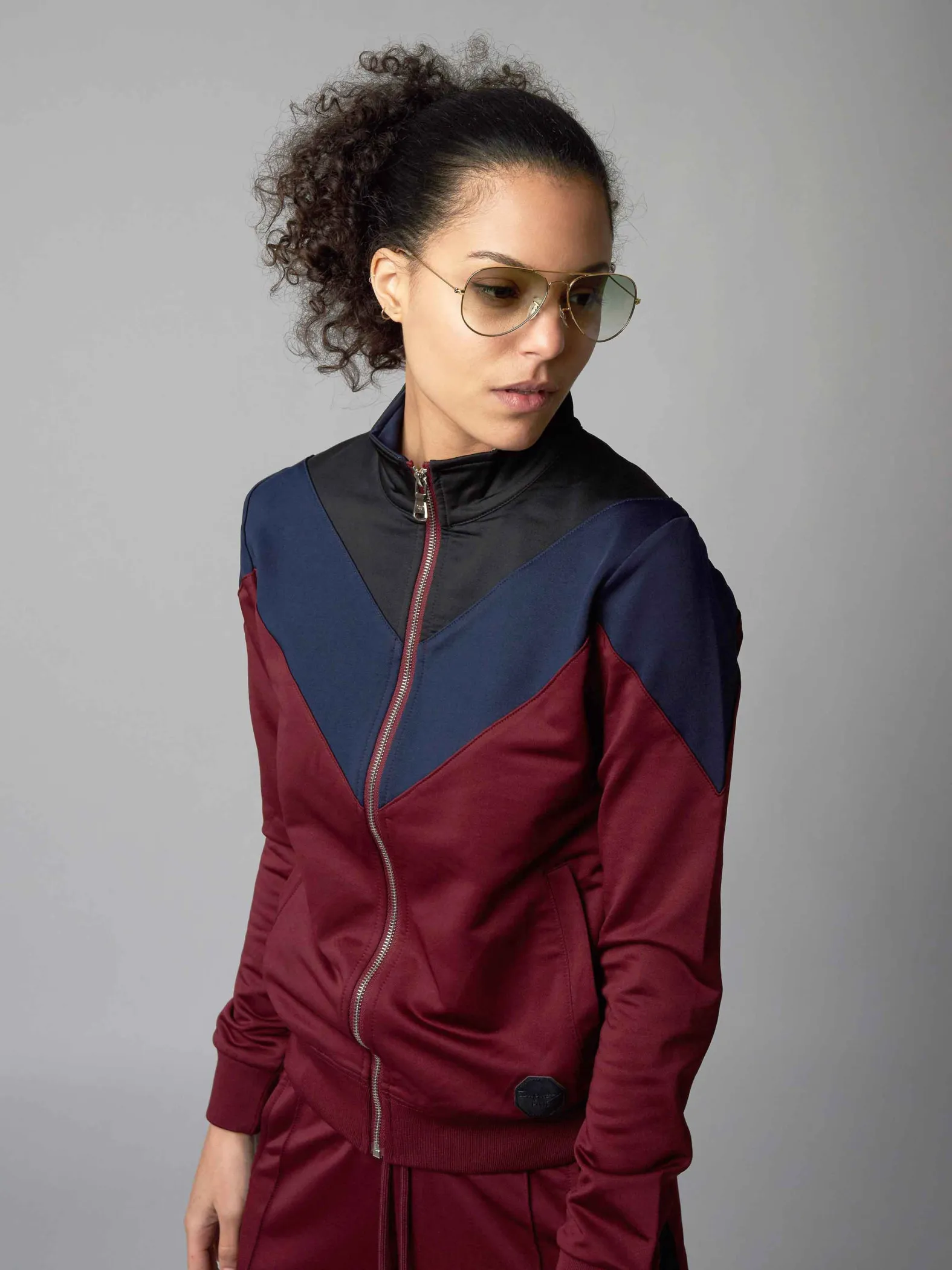 Chaqueta de chándal con bloques de color