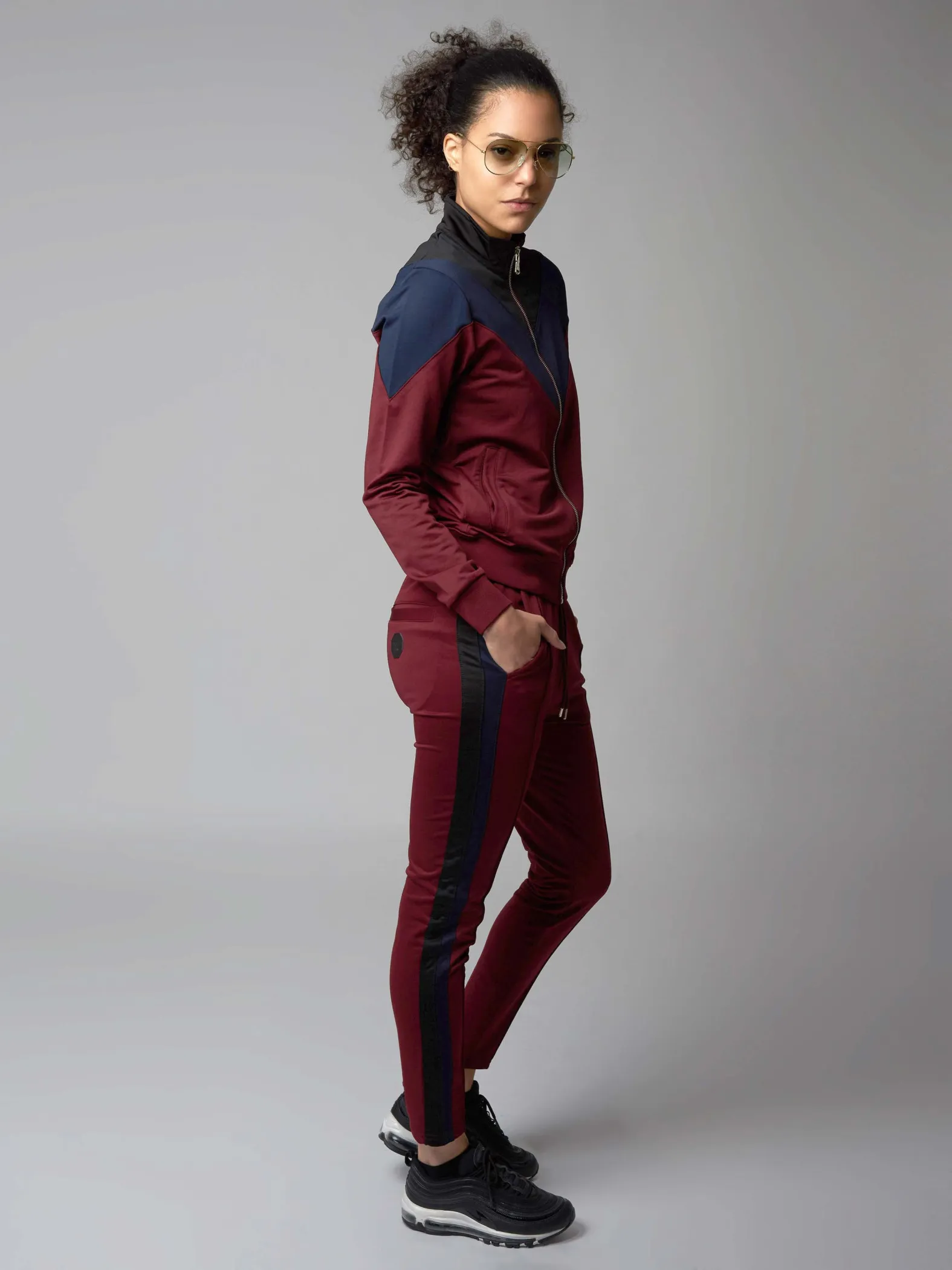 Chaqueta de chándal con bloques de color