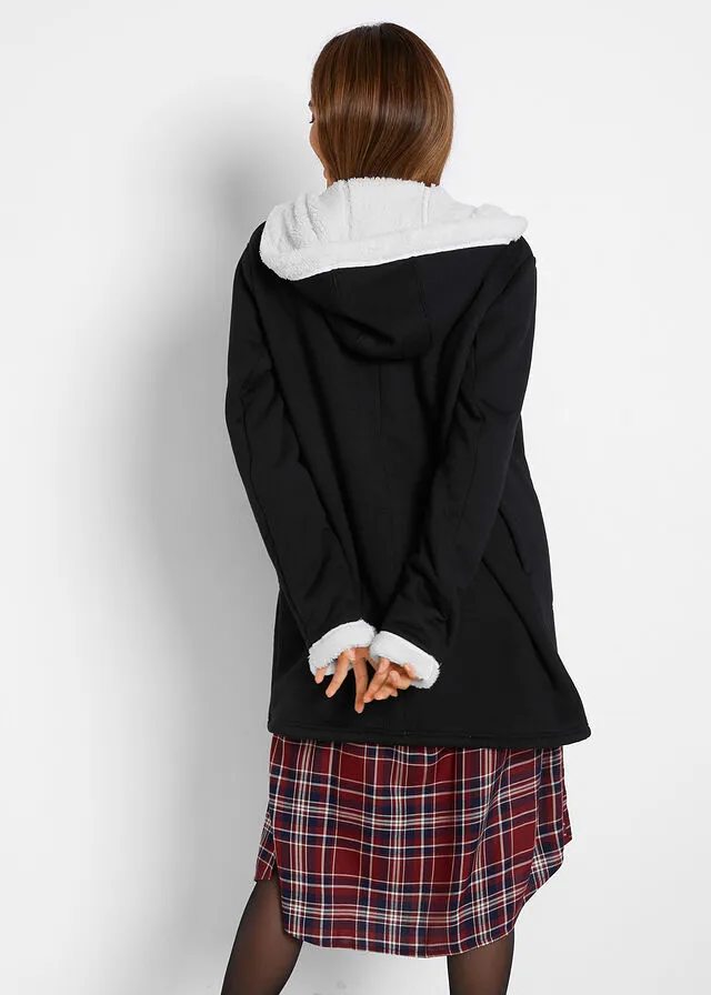 Chaqueta de chándal con pelo Negro