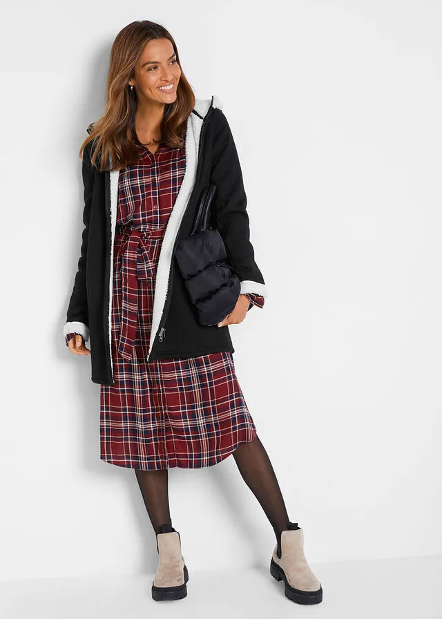 Chaqueta de chándal con pelo Negro