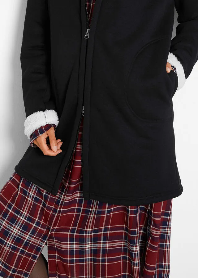 Chaqueta de chándal con pelo Negro