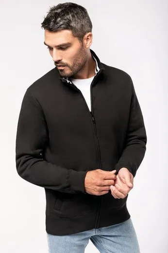 CHAQUETA DE FELPA CON CREMALLERA DE HOMBRE