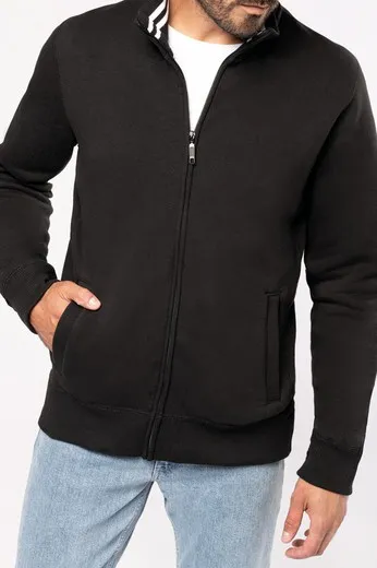 CHAQUETA DE FELPA CON CREMALLERA DE HOMBRE