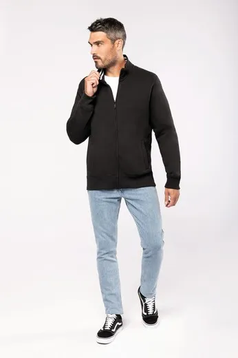 CHAQUETA DE FELPA CON CREMALLERA DE HOMBRE