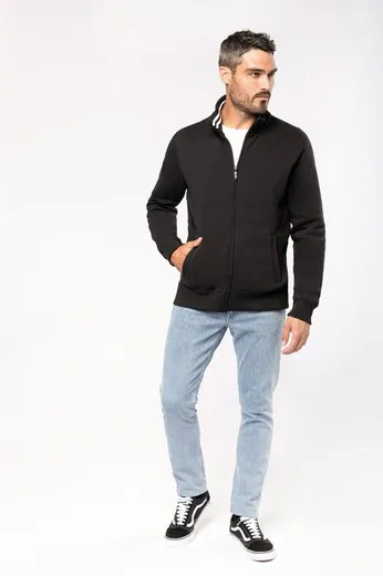 CHAQUETA DE FELPA CON CREMALLERA DE HOMBRE