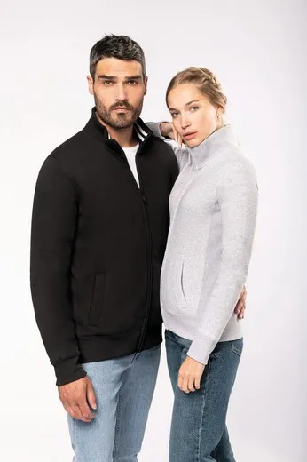 CHAQUETA DE FELPA CON CREMALLERA DE HOMBRE