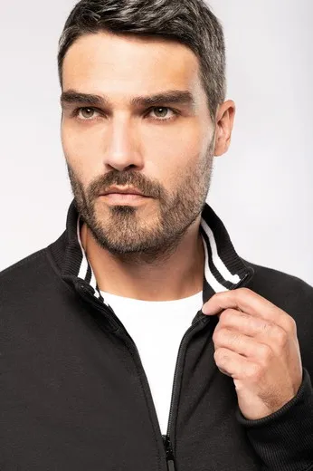 CHAQUETA DE FELPA CON CREMALLERA DE HOMBRE