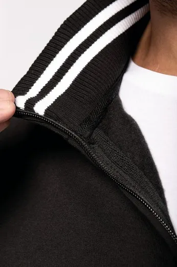 CHAQUETA DE FELPA CON CREMALLERA DE HOMBRE
