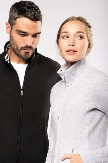 CHAQUETA DE FELPA CON CREMALLERA DE HOMBRE