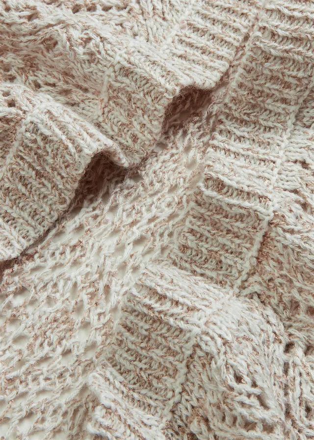 CHAQUETA DE PUNTO BLANCO LANAMARRóN GRISáCEO