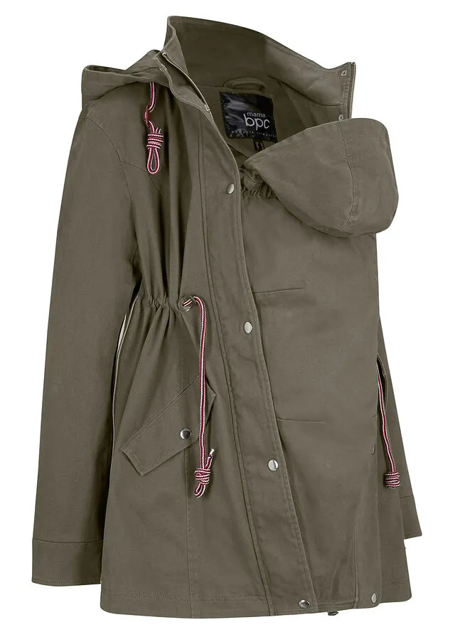 Chaqueta premamá/de porteo para el entretiempo Verde oliva oscuro